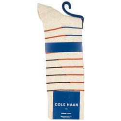 Mens Stripe Print Dress Crew Socks