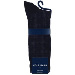 Cole Haan Mens Stitch Print Dress Crew Socks