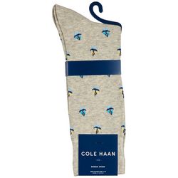 Cole Haan Mens Sailboat Print Dress Crew Socks