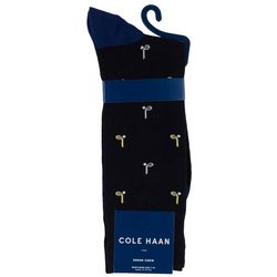 Cole Haan Mens Golf Club Print Dress Crew Socks