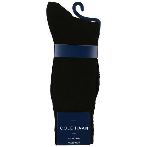 Cole Haan Mens Solid Dress Crew Socks