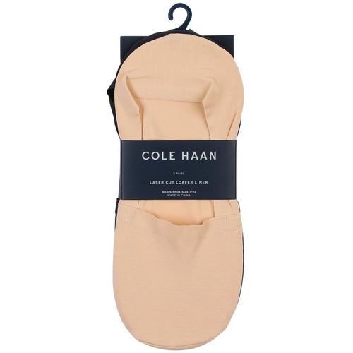 Cole Haan Mens 2-Pr. Solid Loafer Liner Socks