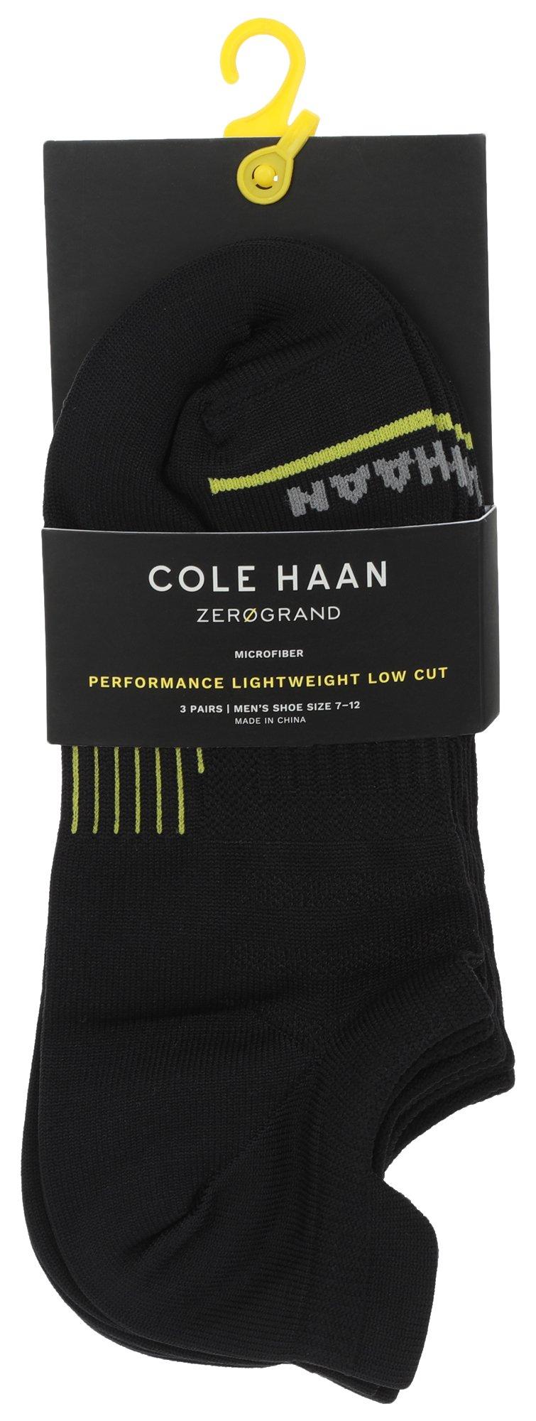 Cole Haan Mens 3-Pr. ZeroGrand Solid Low Cut