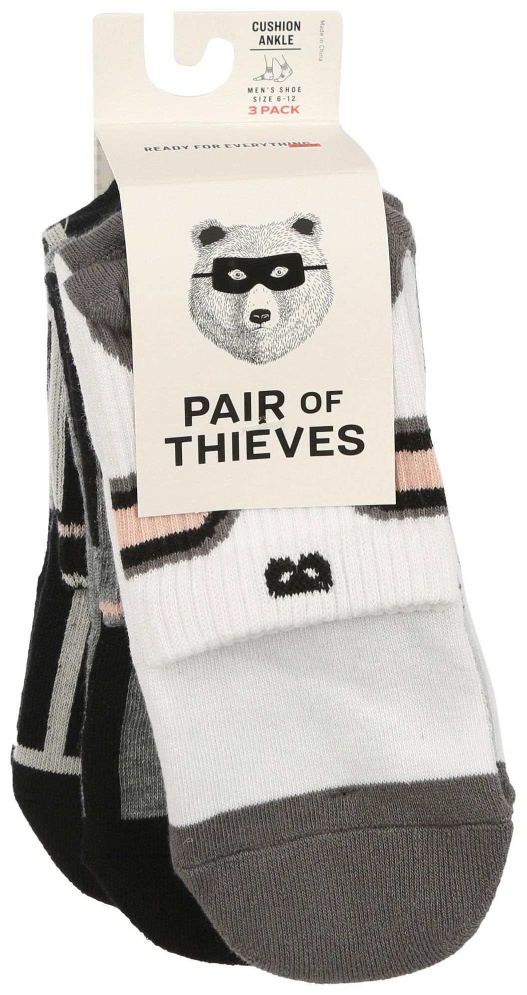 Pair of Thieves Mens 3-Pr. Cushion Ankle Socks
