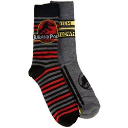 Jurassic Park Mens 2-pk. Dinosaur Casual Crew Socks