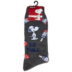Peanuts Mens So Chill Print Crew Socks