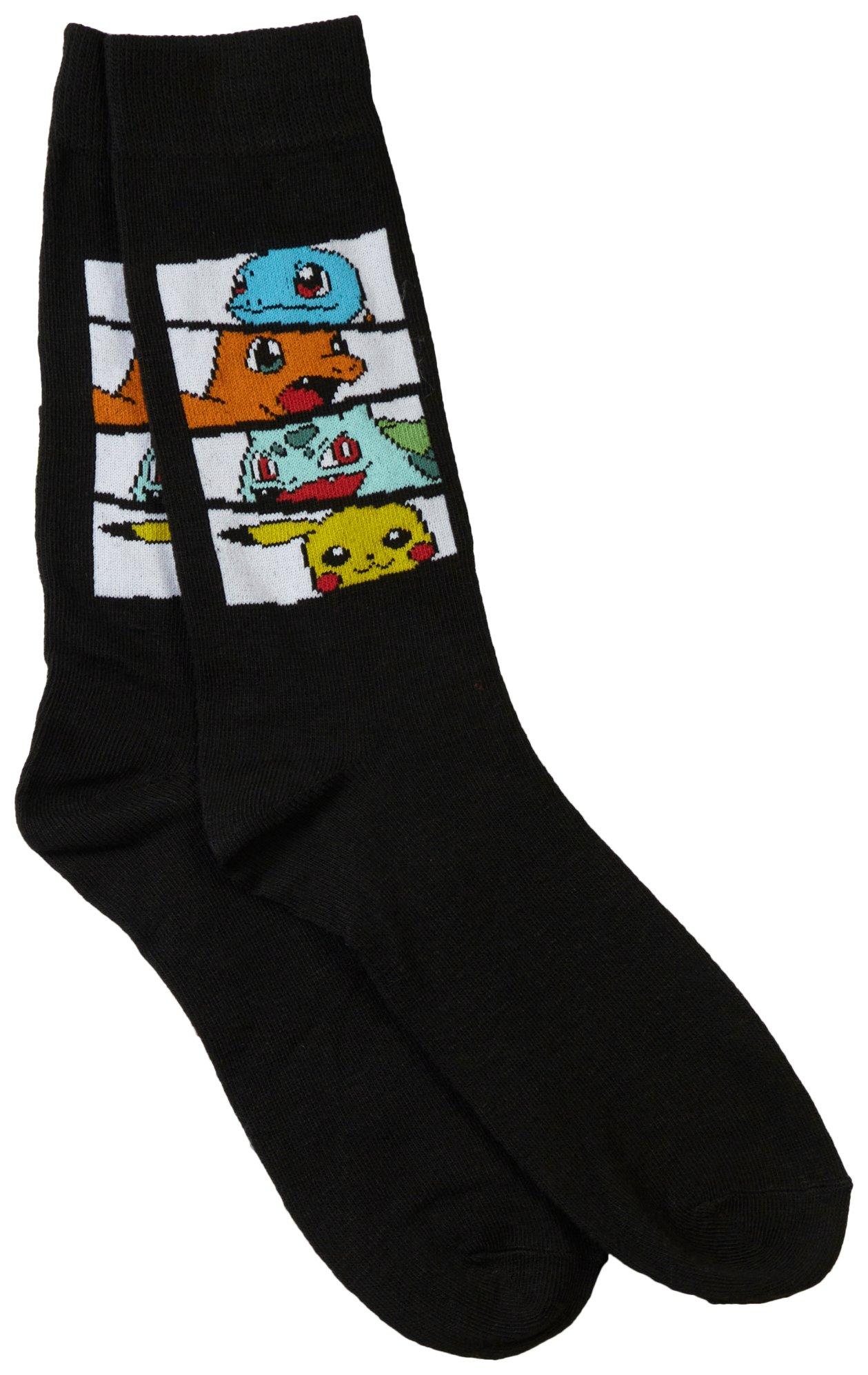 Mens Pokemon Character Crew Socks