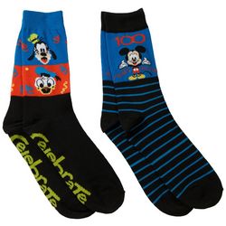 Disney Mens 2-Pr. Disney Character Crew Socks