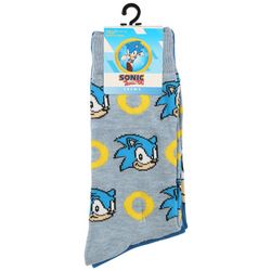 Sonic Mens 2-Pr. Hedgehog Print Crew Socks