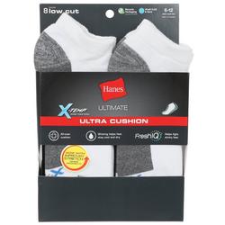 Mens 8-Pr. Ultra Cushion Colorblock Low Cut Socks