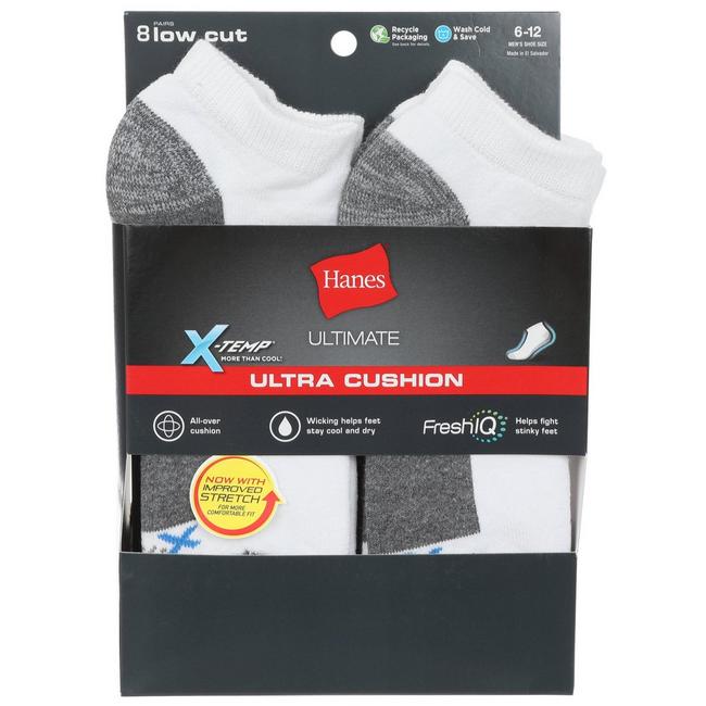 Hanes Men's 7-Pairs Cushion Ankle Socks, Size: One Size