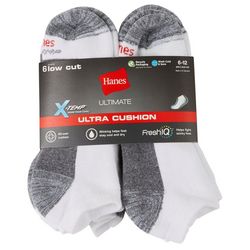 Hanes Mens 6-pk. Ultra Cushion Low Cut Footie Socks
