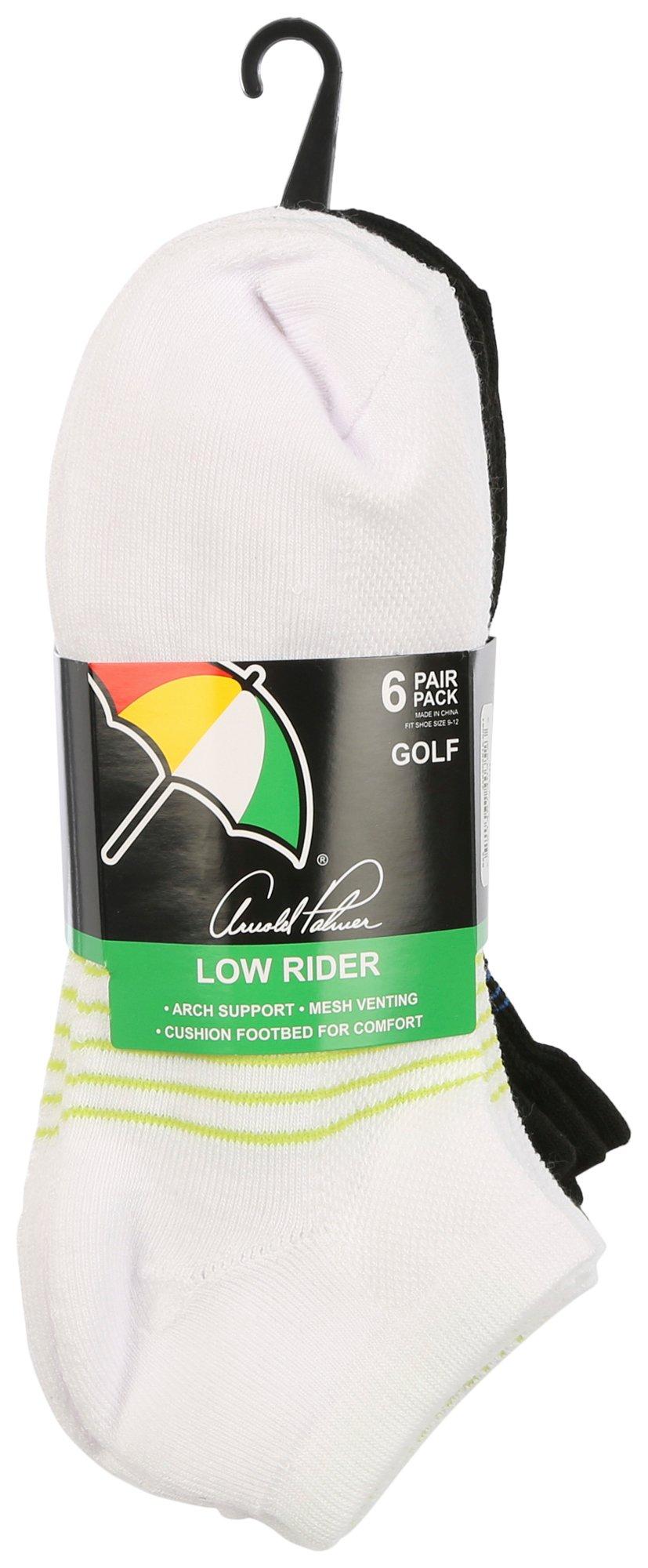 Arnold Palmer Mens 6-Pr. Stripe Low Rider Golf