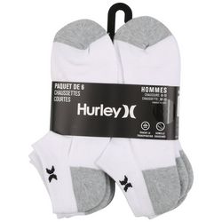 Hurley Mens 6-Pr. Colorblock Cotton Blend Low Cut Socks