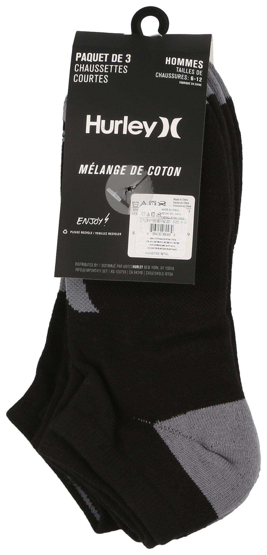 Mens 3-Pr. Colorblock Cotton Blend Low Cut Socks