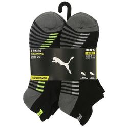 Puma Mens 6-Pr. Stripe Training Low Cut Socks