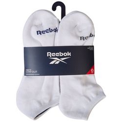 Reebok Mens 6-Pr. Solid Color Low Cut Socks