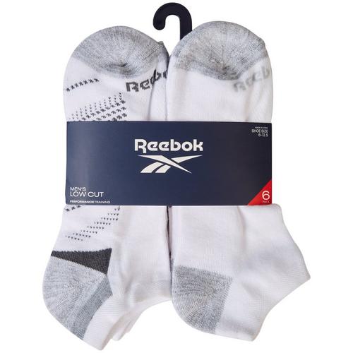 Reebok Mens 6-Pr. Colorblock Low Cut Socks