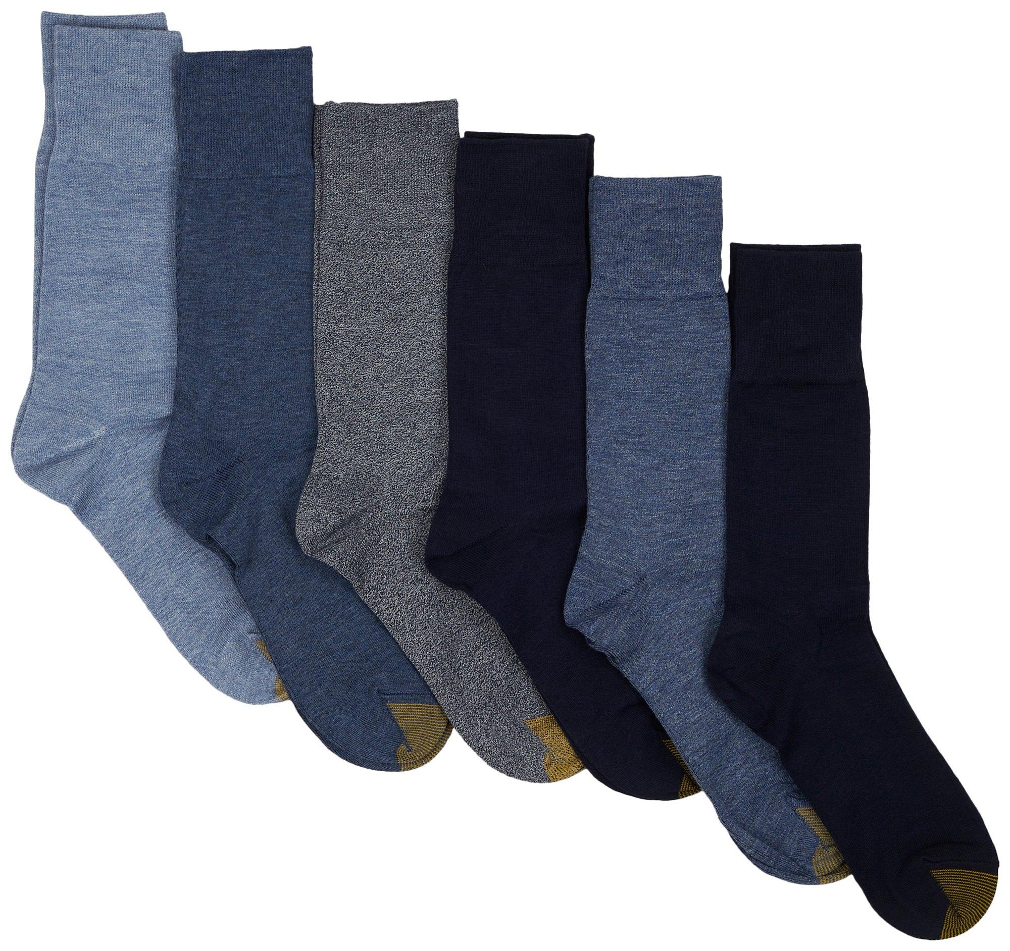 Gold Toe Mens 6-Pr. Cambridge Assorted Crew Socks