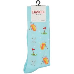 Davco Mens Golf Theme Mid-Calf Socks