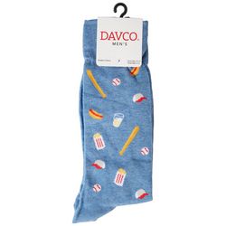 DAVCO Mens Casual Print Baseball Theme Crew Socks