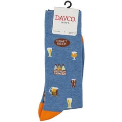 Davco Mens Craft Beer Theme Mid-Calf Socks