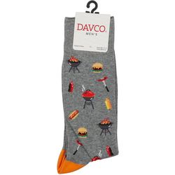 Davco Mens BBQ Food Theme Mid-Calf Socks
