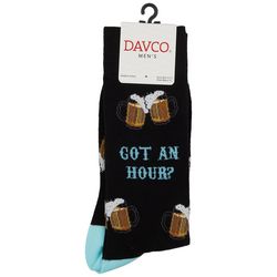 Davco Mens Happy Hour Theme Mid-Calf Socks