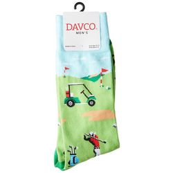 DAVCO Mens Casual Print Crew Socks