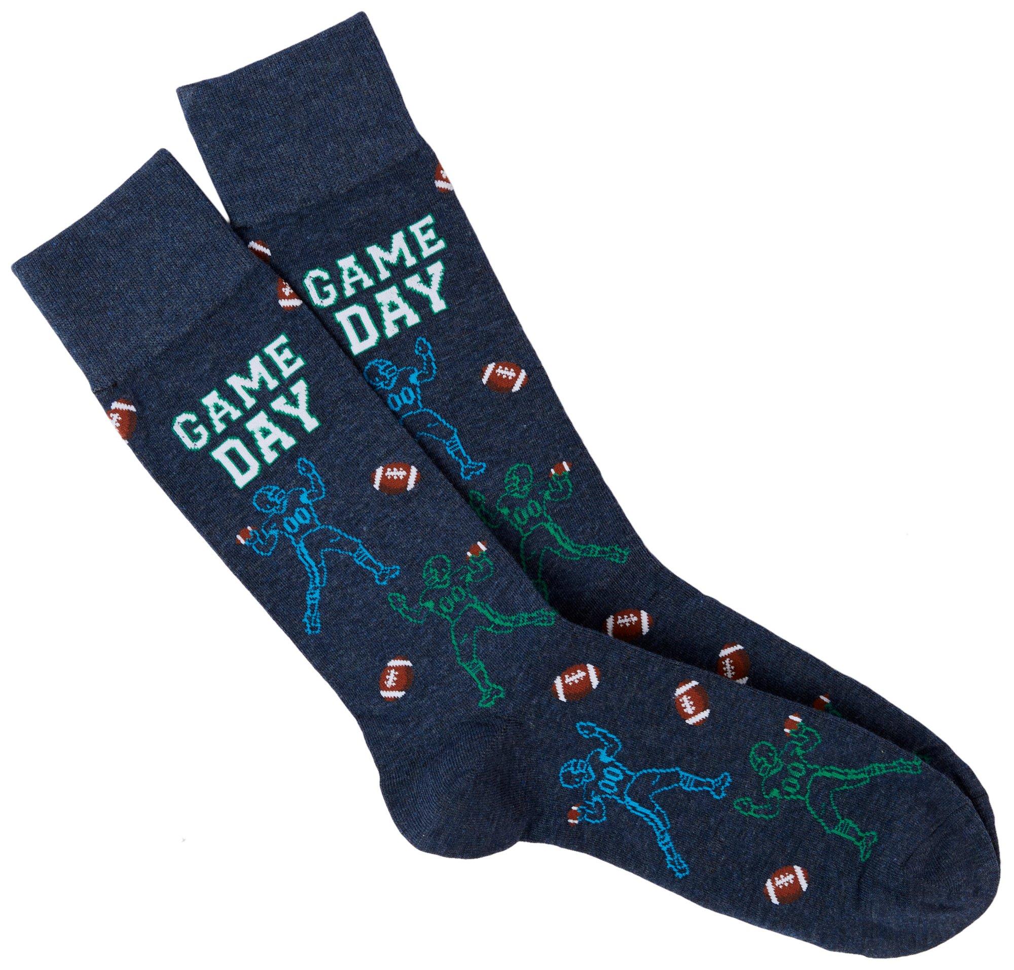 Mens Game Day Football  Crew Socks
