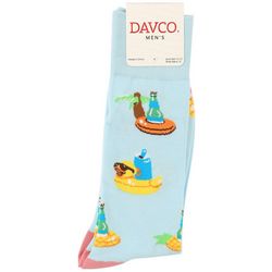 Davco Mens Cocktail Floaties Mid-Calf Socks