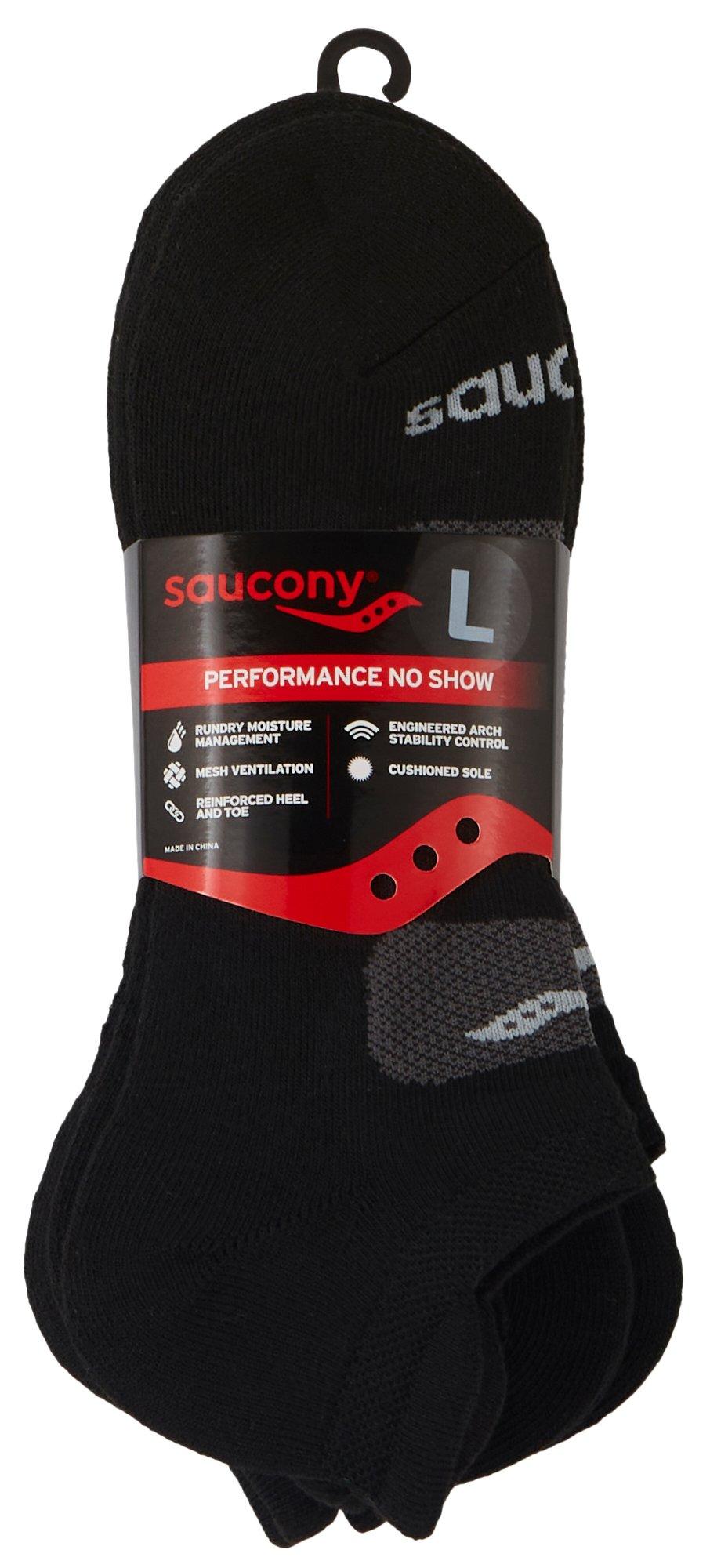 Saucony Mens 6-pk. Performance No Show Footies Socks