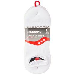 Saucony Mens 6-Pr. Cushion No-Show Sneaker Socks