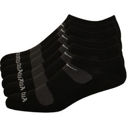 Saucony Mens 6-pk. Comfort Fit No-Show Black Socks