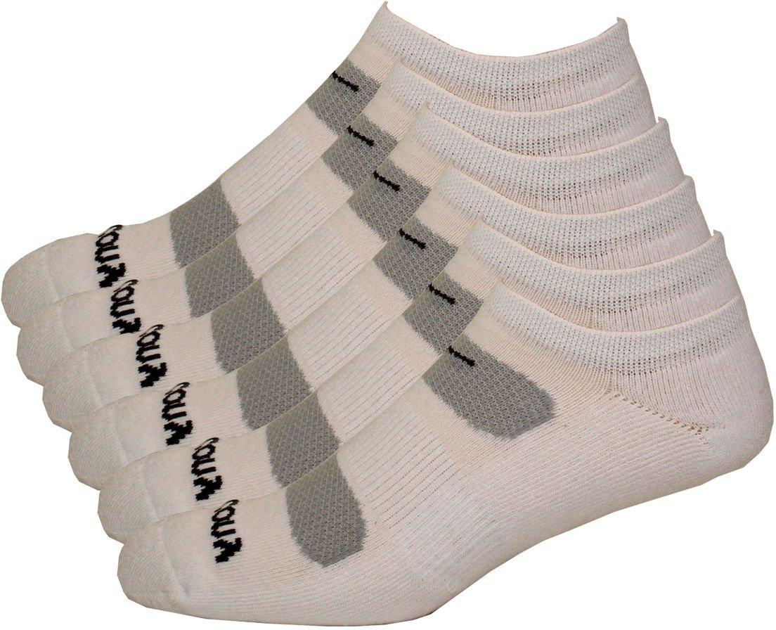 Saucony Mens 6-pk. Comfort Fit No-Show White Socks