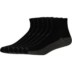 Dickies Mens 6-pk. Dri Tech Black Quarter Socks