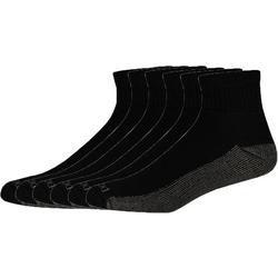 Mens 6-pk. Dri Tech Black Quarter Socks