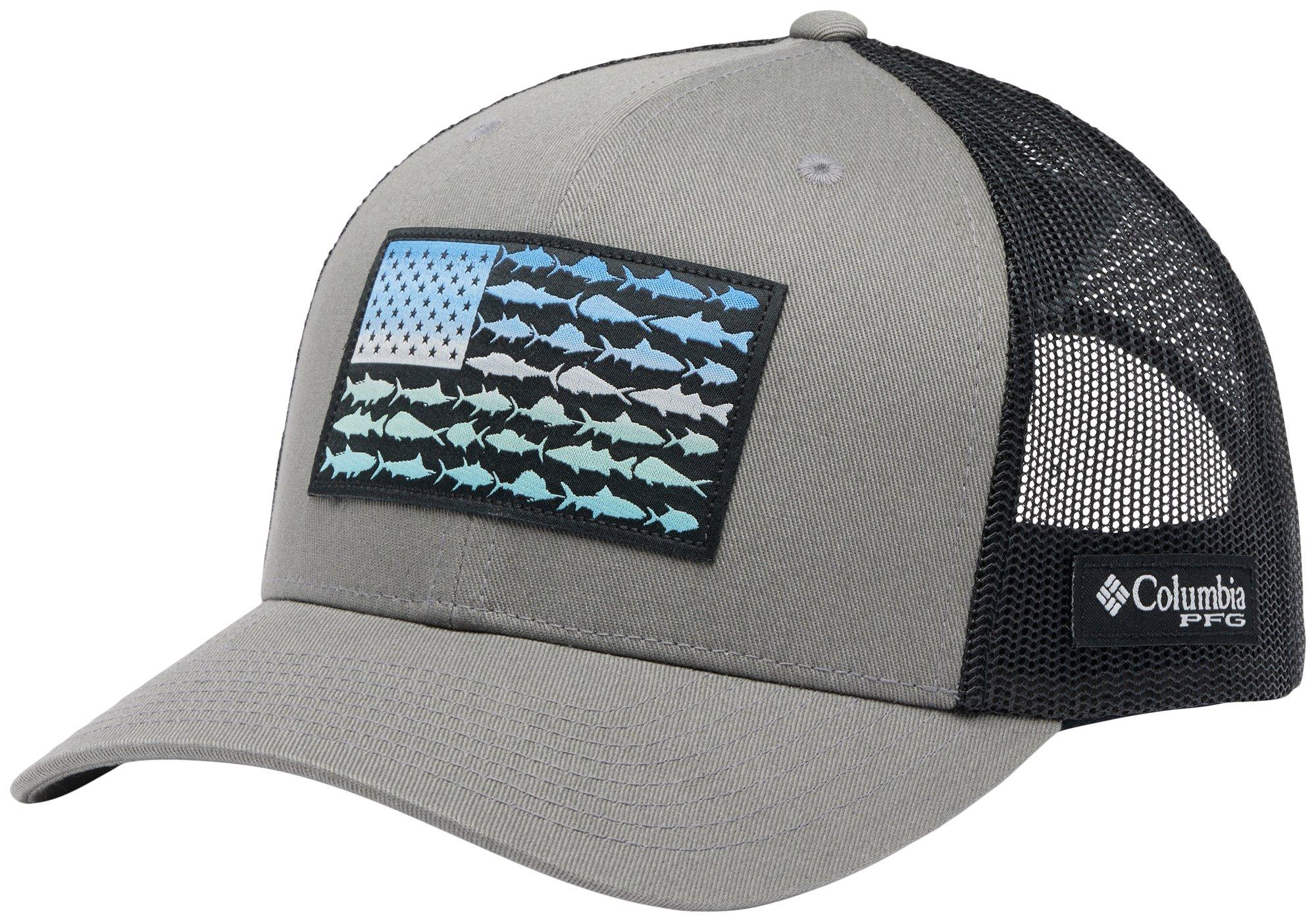 Columbia Mens PFG Mesh Fish Flag Snap Back Hat
