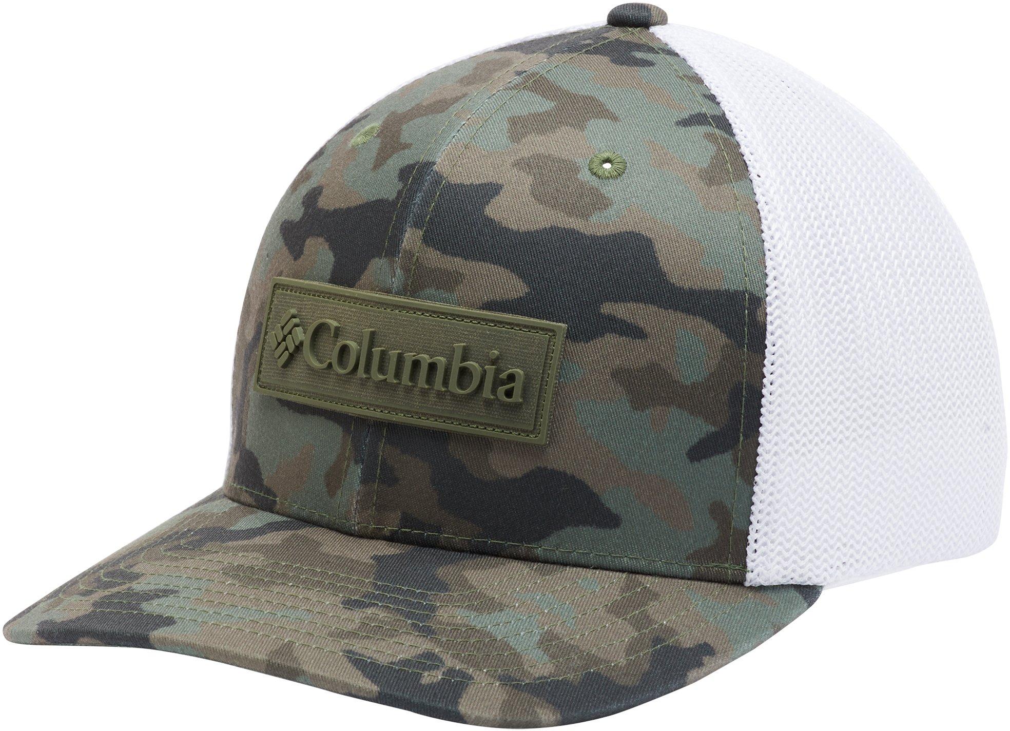 Columbia Mens Camo Logo Mesh Trucker Hat