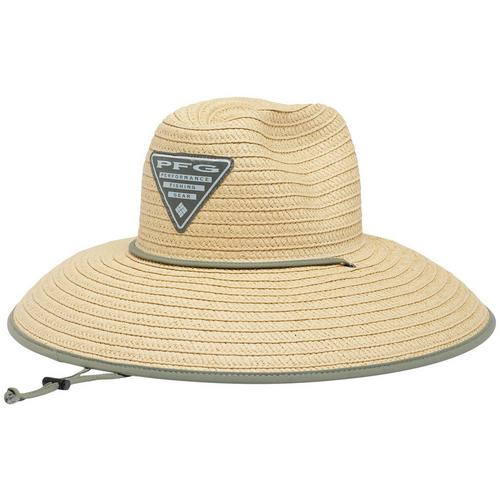 Columbia PFG Americana Applique Straw Lifeguard Tan Hat