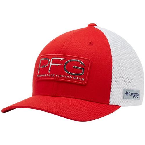 Columbia Mens PFG Hooks Logo Mesh Trucker Hat