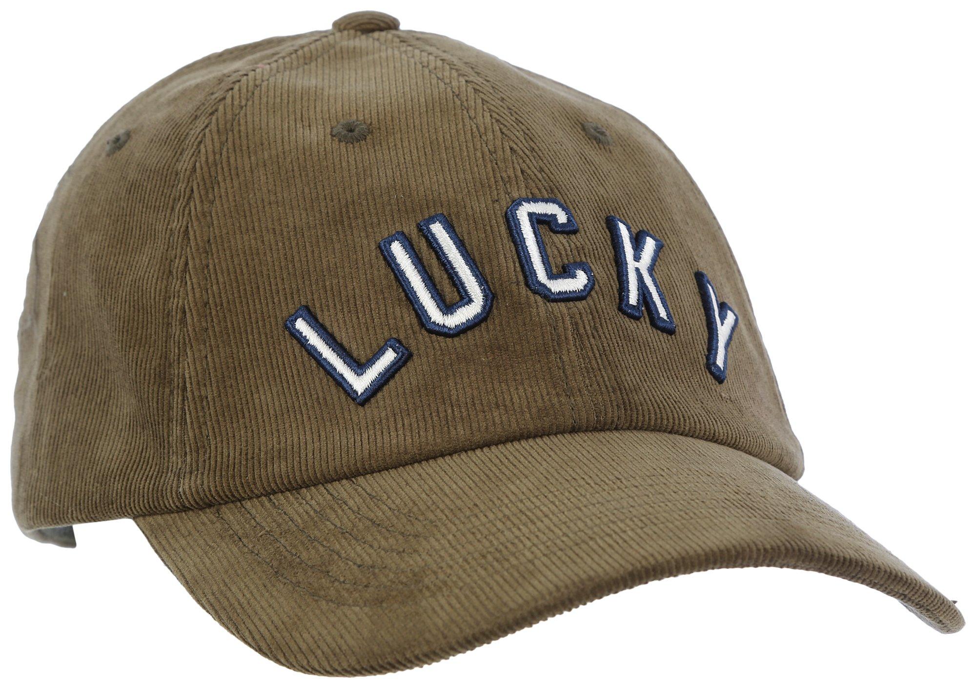 Lucky Brand Solid Poly Corduroy Snapback Baseball Hat