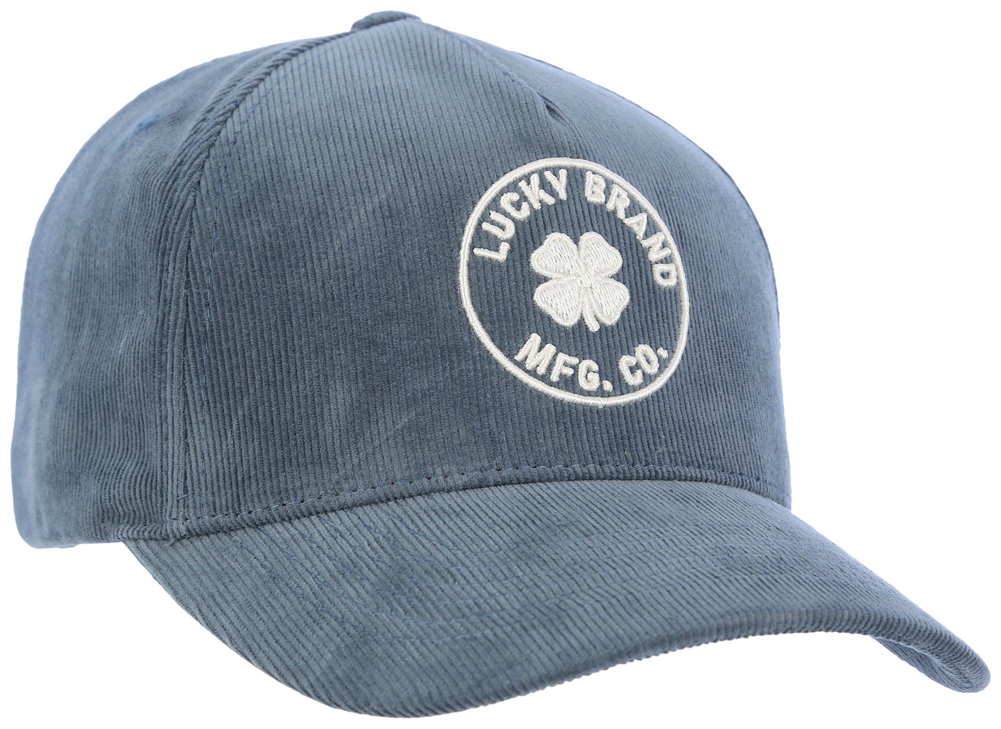 Lucky Brand Solid Poly Corduroy Adjustable Baseball Hat