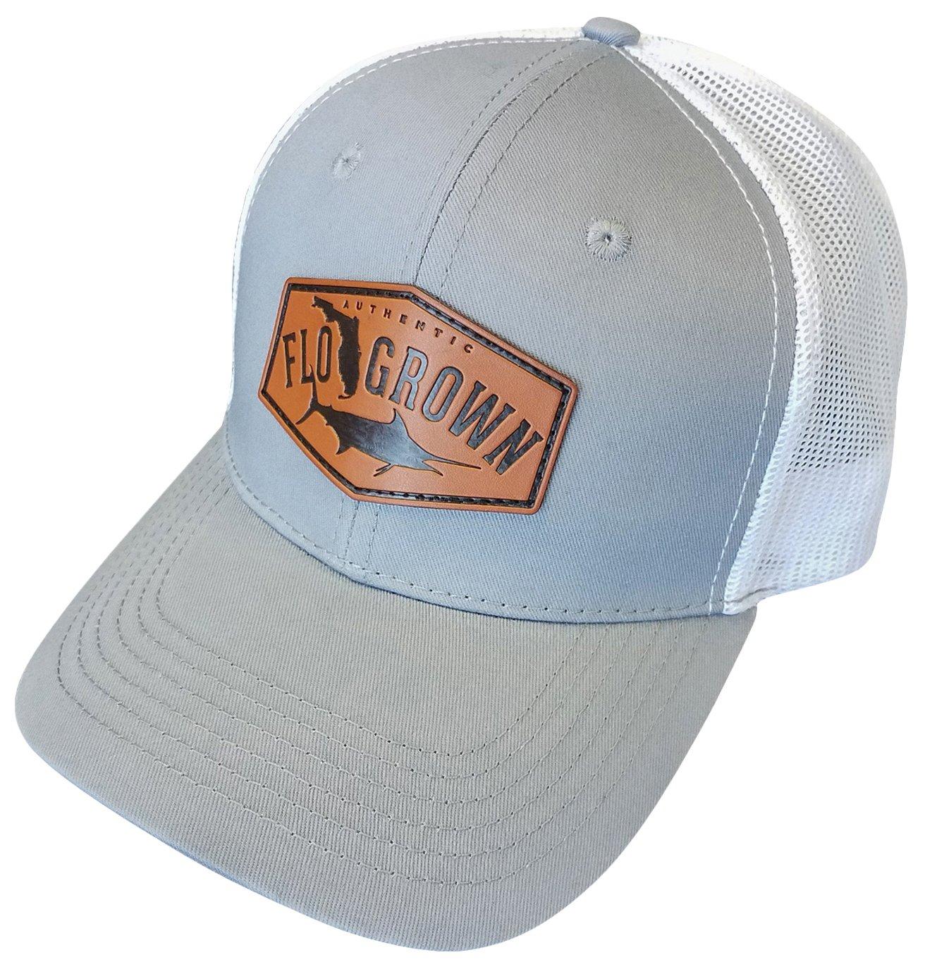 FloGrown Mens Leather Marlin Trucker Snapback Hat