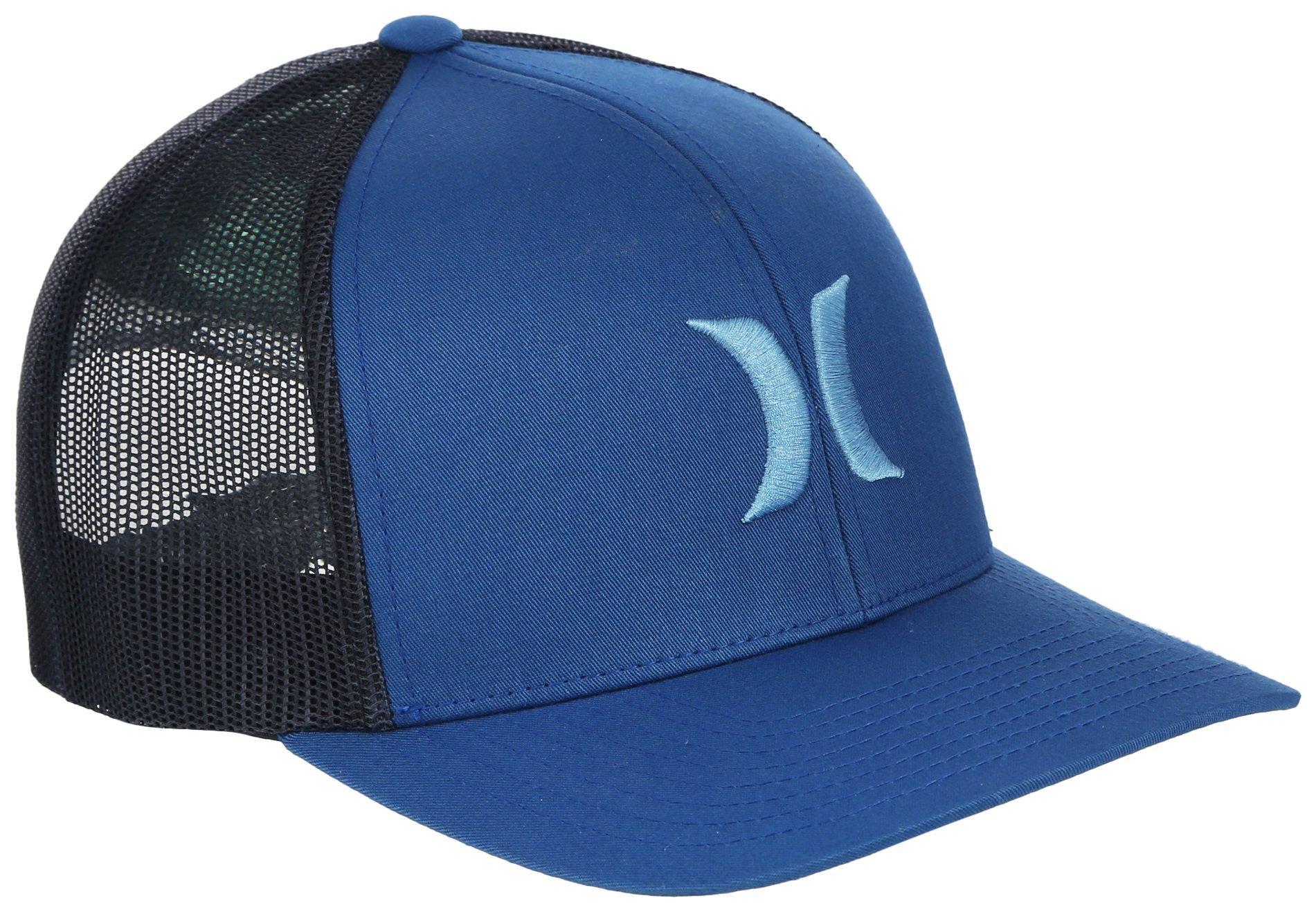 Hurley Mens Del Mar Logo Solid Mesh Trucker Hat