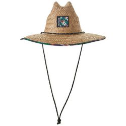 Hurley Channel Islands Tropical Print Straw Hat