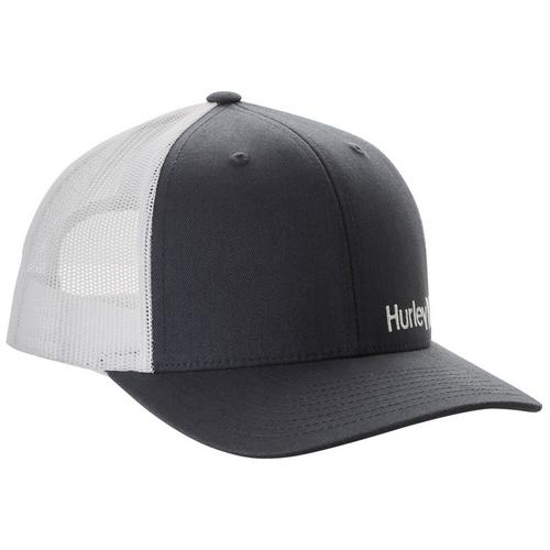 Hurley Mens Solid Color Mesh Baseball Trucker Hat
