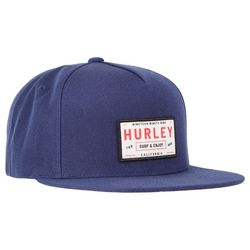 Hurley Mens Bixby Logo Patch Solid Snapback Trucker Hat