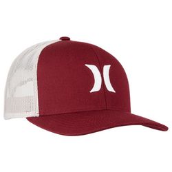 Hurley Mens Del Mar Logo Solid Mesh Snapback Trucker Hat