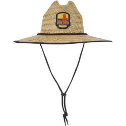 Mens Grand Canyon Patch Wide Brim Straw Hat